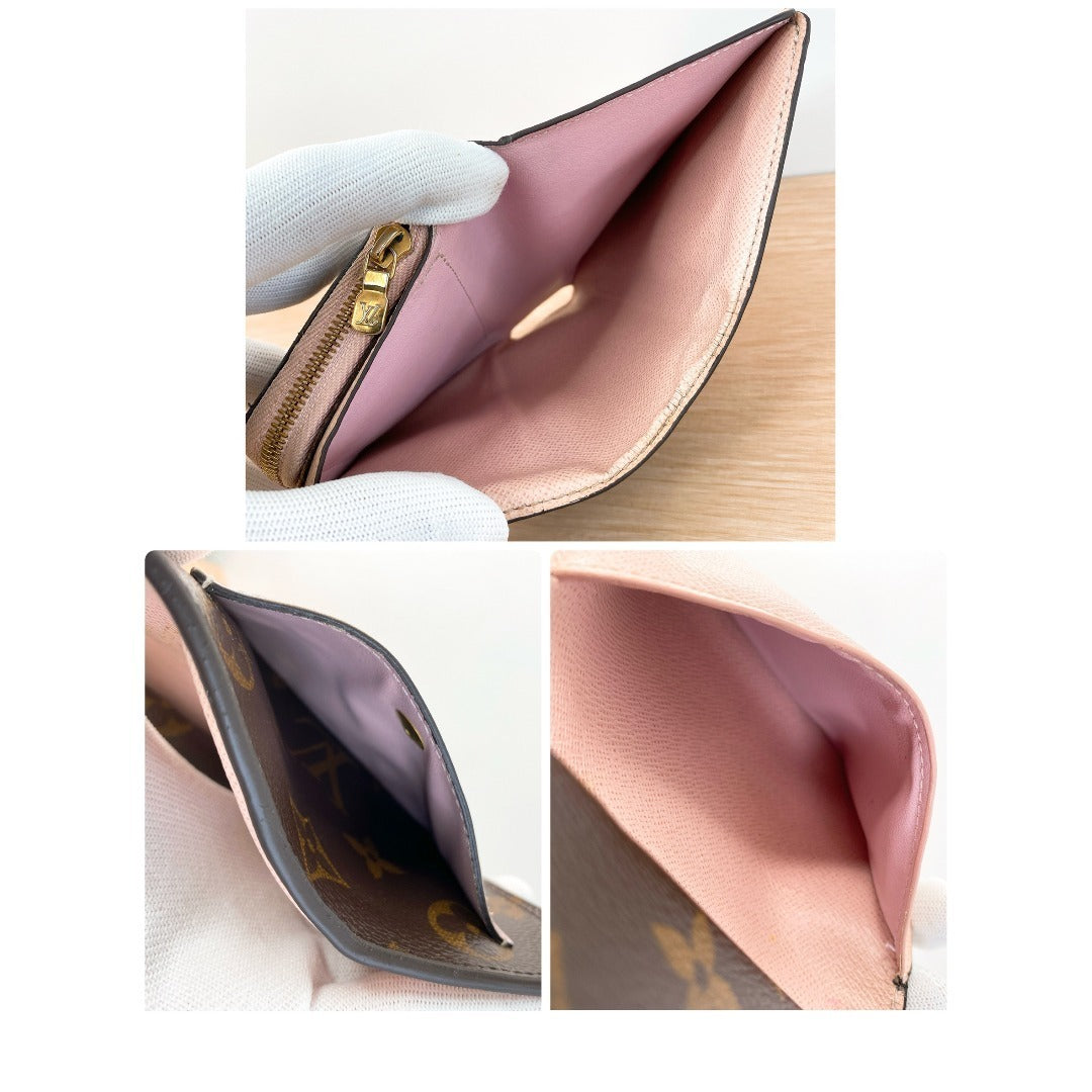 LOUIS VUITTON MONOGRAM JULIET BIFOLD WALLET – PINK WITH IC CHIP