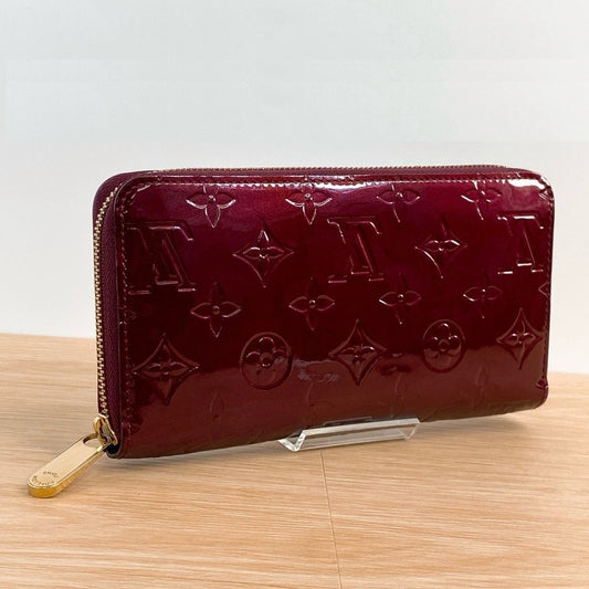 LOUIS VUITTON VERNIS ZIPPY WALLET M90218 BORDEAUX PATENT LEATHER