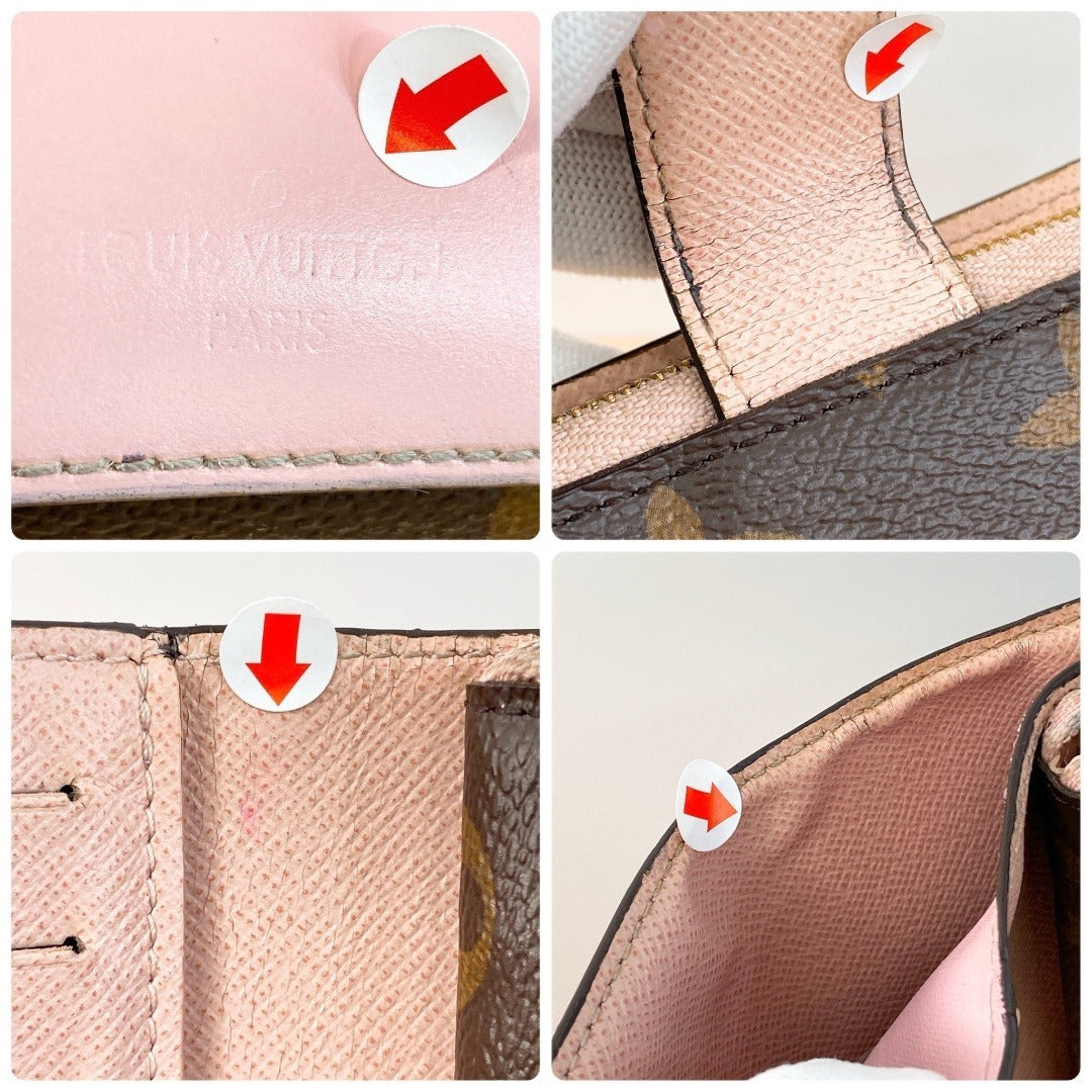 LOUIS VUITTON MONOGRAM JULIET BIFOLD WALLET – PINK WITH IC CHIP