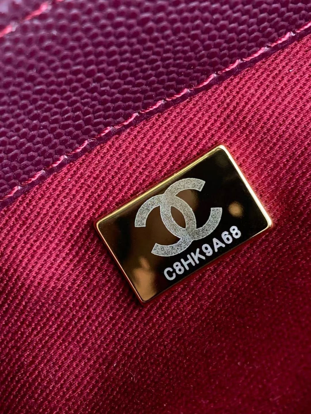 CHANEL COCO HANDLE&nbsp; MINI TOP HANDLE BAG – BURGUNDY CAVIAR LEATHER