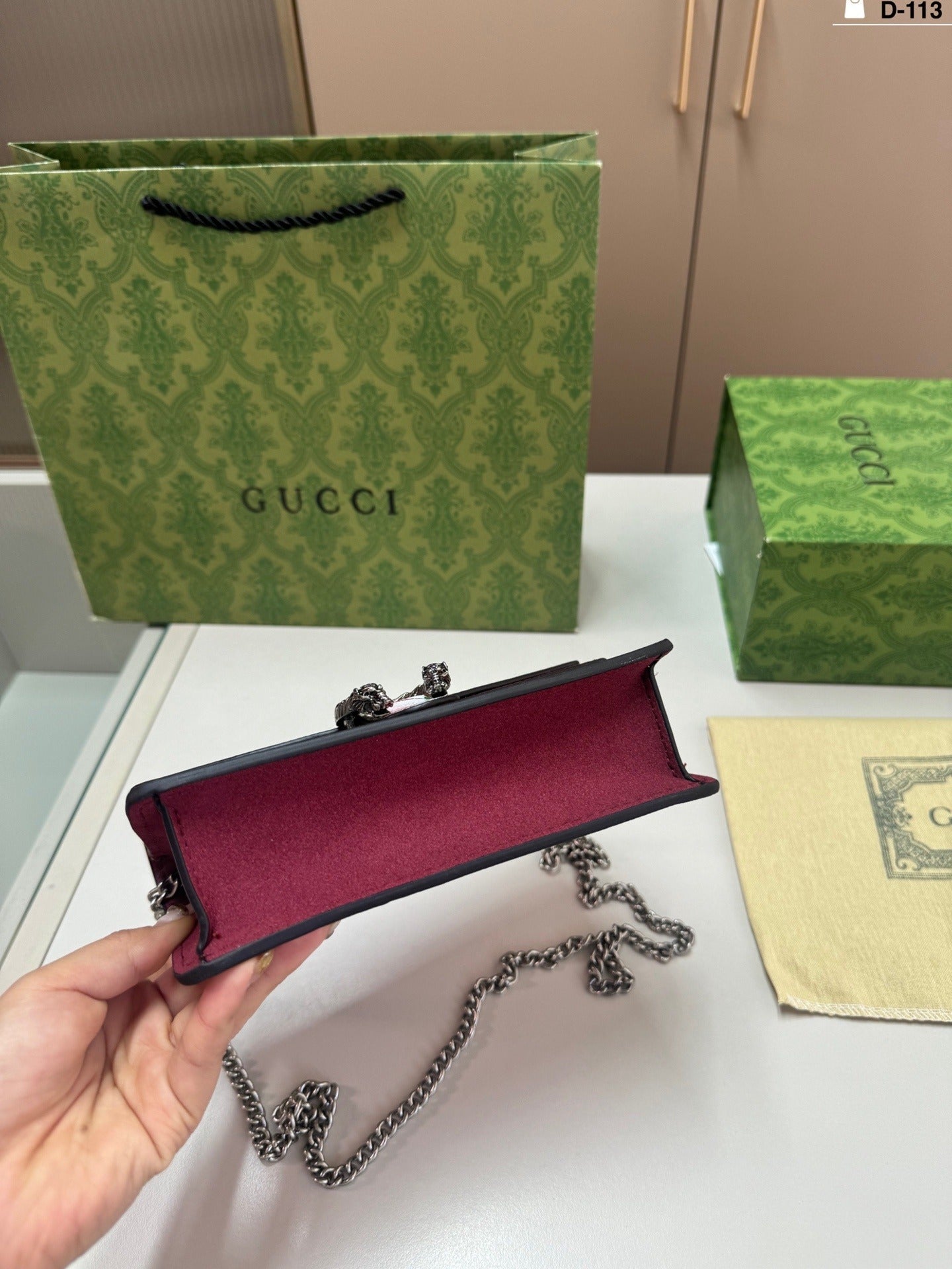 GUCCI DIONYSUS BAG GG COATED CANVAS SUPER MINI – ROSE BLOOM