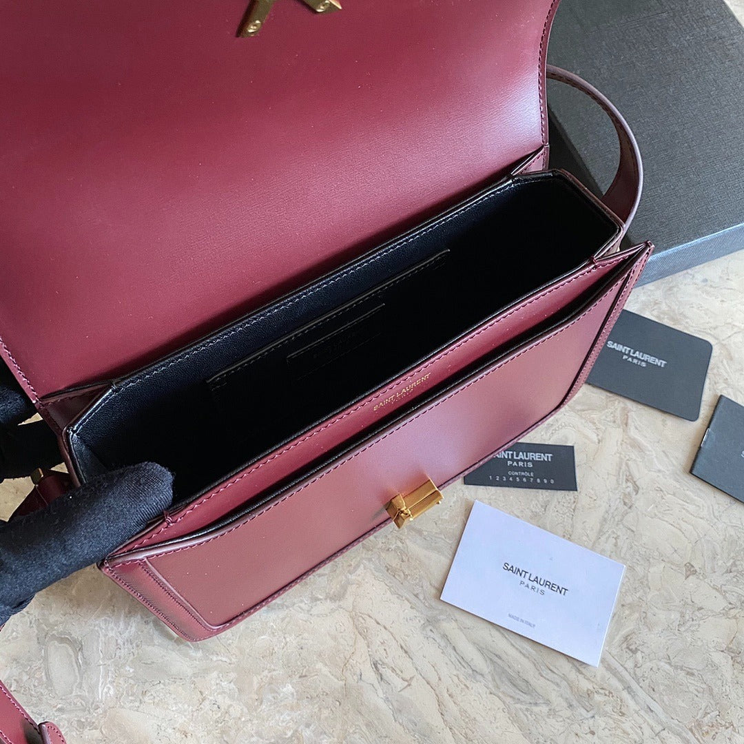 YSL CROSSBODY RED LEATHER WITH STRAP