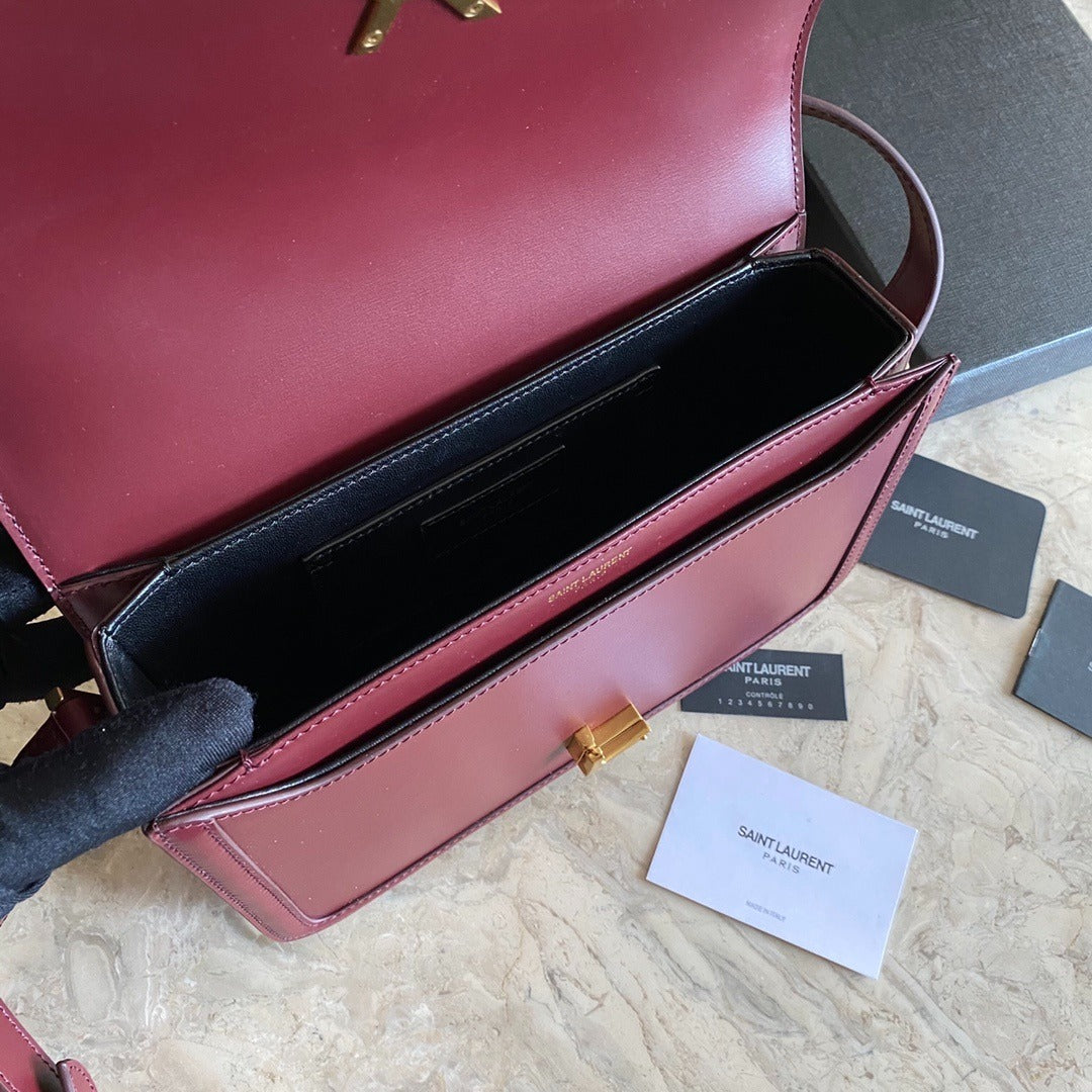 YSL CROSSBODY RED LEATHER WITH STRAP