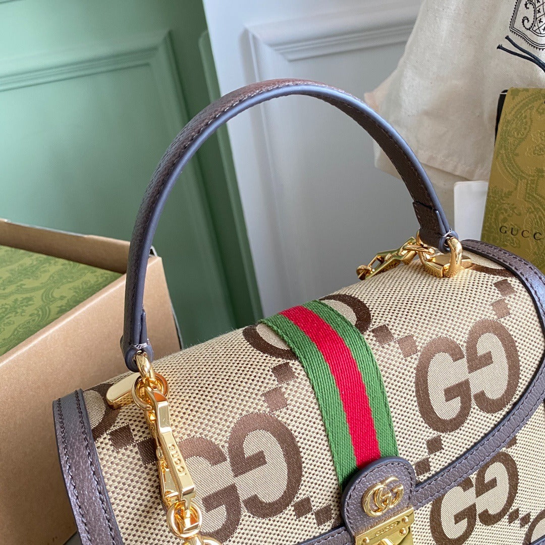 GUCCI TOP HANDLE BAG CANVAS SHOULDER  CROSSBODY