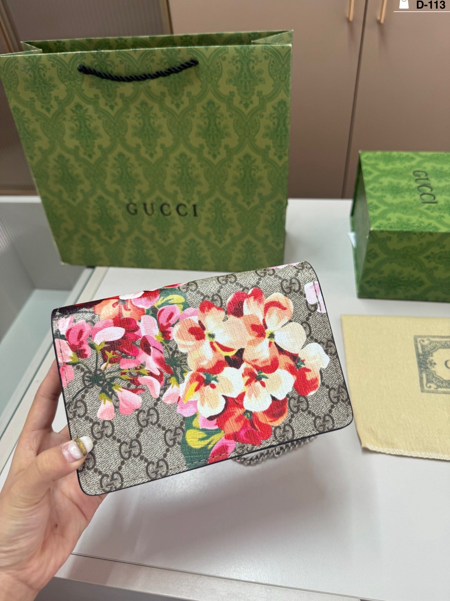 GUCCI DIONYSUS BAG GG COATED CANVAS SUPER MINI – ROSE BLOOM