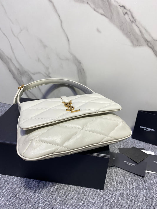 YSL HANDBAG WHITE LEATHER SHOULDER BAG