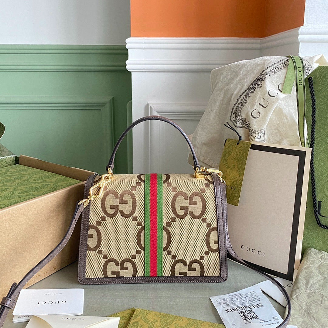 GUCCI TOP HANDLE BAG CANVAS SHOULDER  CROSSBODY