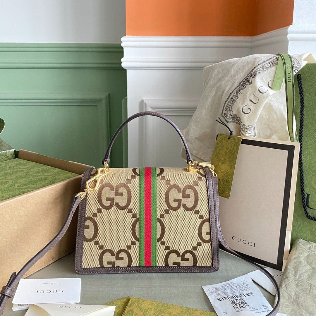 GUCCI TOP HANDLE BAG CANVAS SHOULDER  CROSSBODY