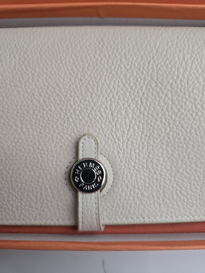 Hermes Dogon Leather Long Wallet  With Coin Pouch